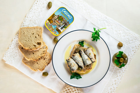 Sardine in Olive Oil with Stuffed Olives | Cascais