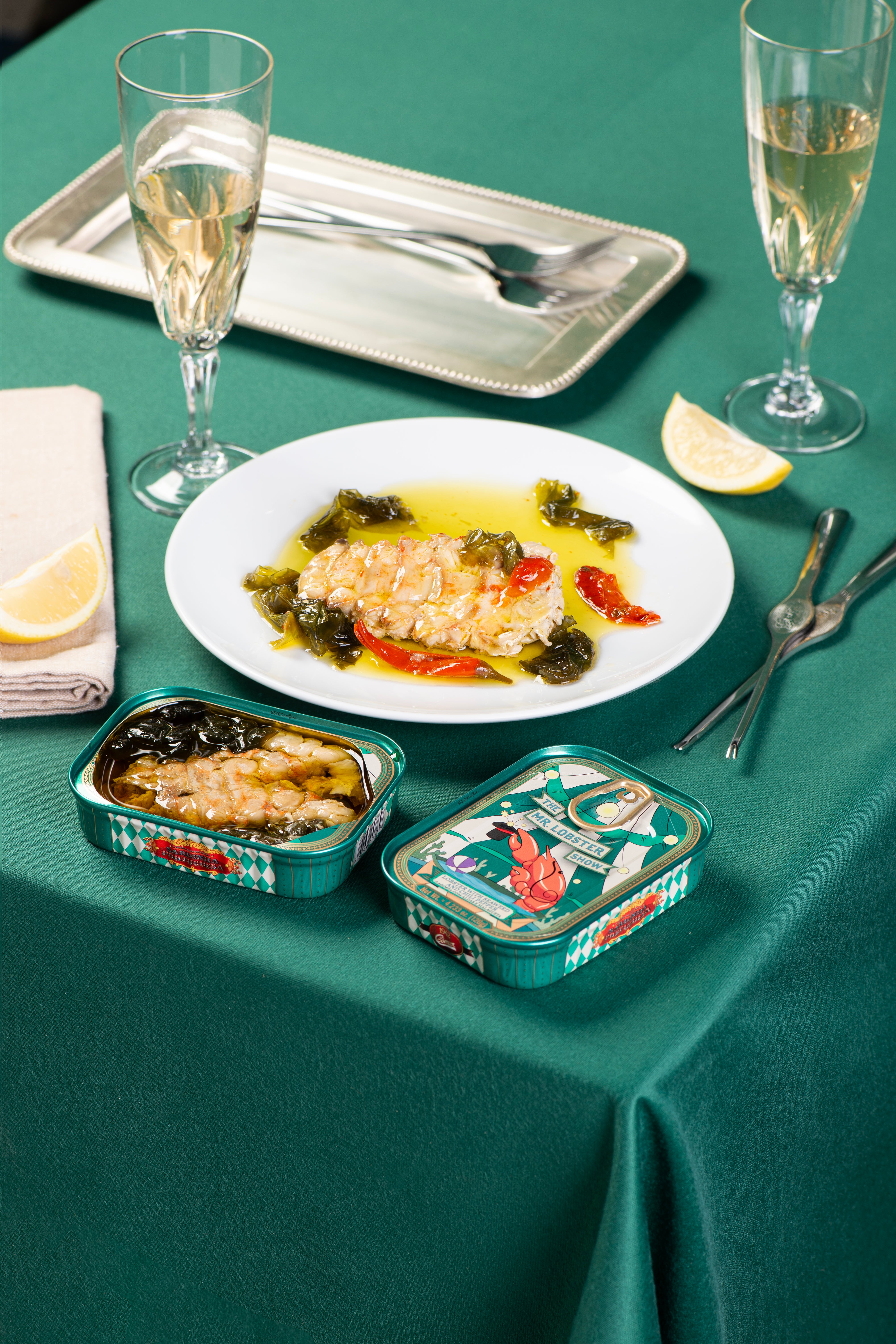 Spicy Lobster with Seaweed in Extra Virgin Olive Oil – The