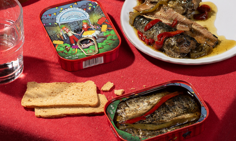 Sardinas asadas con pimientos